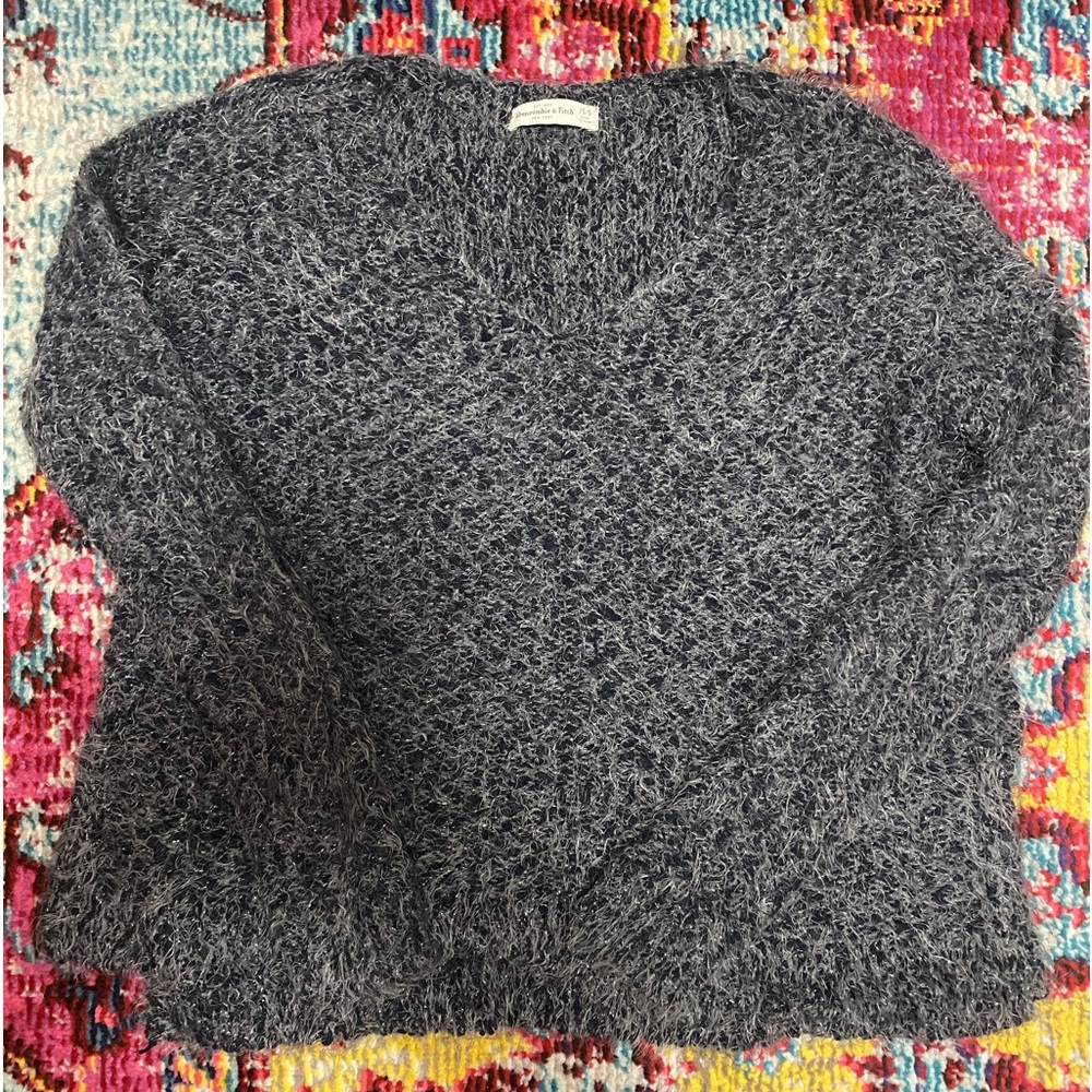 Abercrombie & Fitch Sparkly Navy/Grey Sweater